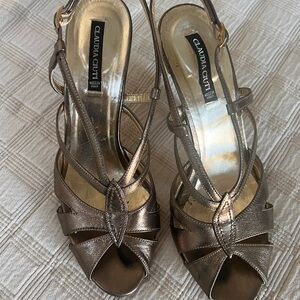 Claudia Ciuti Metallic Bronze Heels